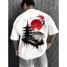 T-shirt homme Mont Fuji et fleurs de cerisier | Décontracté et confortable