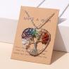 Collier pendentif en cristal des sept chakras - Guérison et énergie