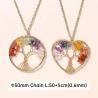 Collier pendentif en cristal des sept chakras - Guérison et énergie