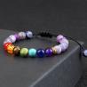 Bracelet 7 Chakras en Œil de Tigre et Pierre de Lave | Guérison et Équilibre