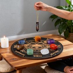 7 Chakra Crystal Divination Set & Pendant - Explore Your Energy