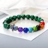 Bracelet 7 chakras pour homme avec œil de tigre, lave et agate