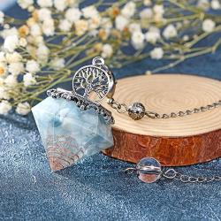 Pendule en cristal d'aigue-marine : Reiki, radiesthésie et divination