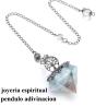 Pendule en cristal d'aigue-marine : Reiki, radiesthésie et divination