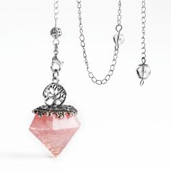 Pendule en cristal d'aigue-marine : Reiki, radiesthésie et divination