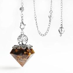Pendule en cristal d'aigue-marine : Reiki, radiesthésie et divination