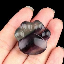 Mini figurine de patte de chat en cristal de chakra - Guérison Reiki et décoration