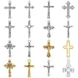 Ciondoli gotici e religiosi | 10 pezzi di ciondoli in stili misti per gioielli fai da te