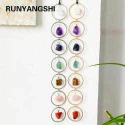 Décoration murale en pierres brutes des chakras : Ornement suspendu Arbre de Vie