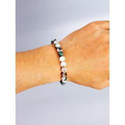 Bracelet en agate mousse : Énergie équilibrée et ondes positives