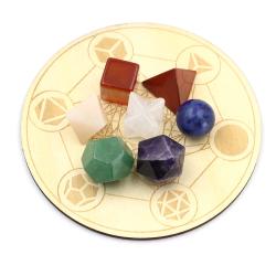 Ensemble de pierres sacrées géométriques : Guérison Reiki et équilibrage des chakras