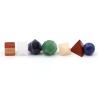 Set mit heiligen Steinen und geometrischen Formen: Reiki-Heilung & Chakra-Ausgleich