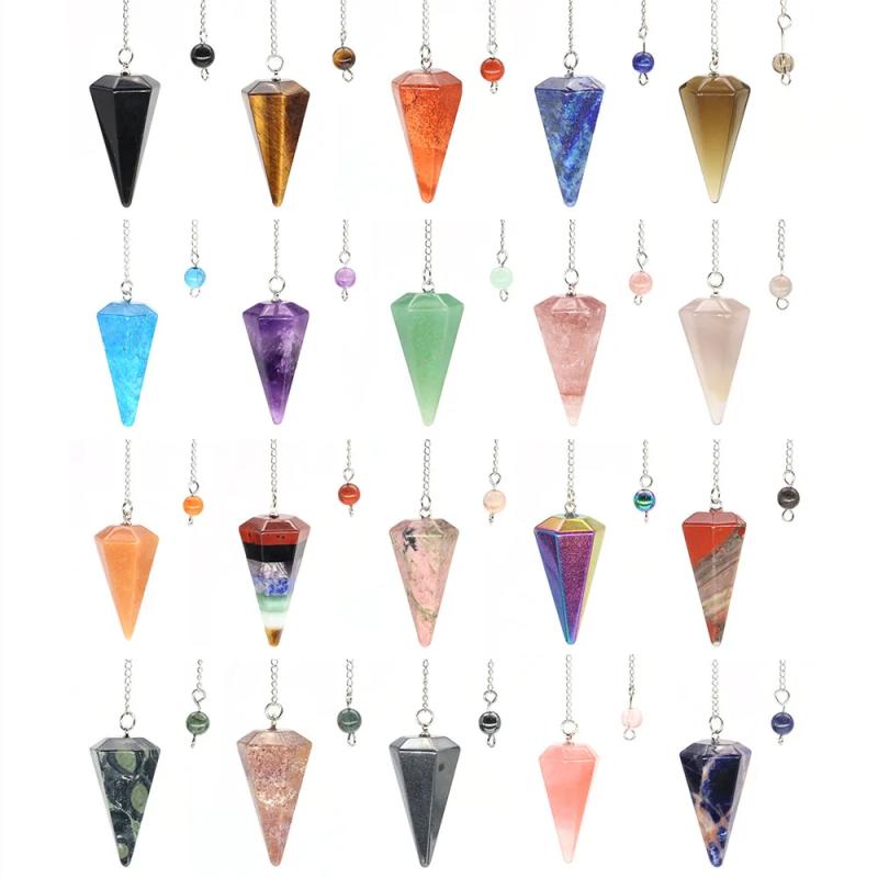 Pendules en cristal naturel pour la divination et les soins Reiki