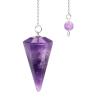 Pendules en cristal naturel pour la divination et les soins Reiki