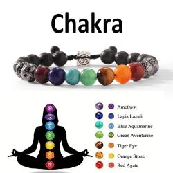 Geometric Stone Bracelets | Tigers Eye, Sunstone & Chakra Healing