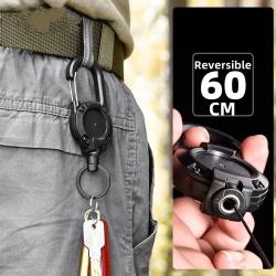 Portachiavi retrattile resistente - Multiutensile e portadocumenti