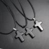 Collier pendentif croix en pierre naturelle - Ajustable et personnalisable