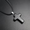 Collier pendentif croix en pierre naturelle - Ajustable et personnalisable
