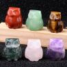Eulenstatuen aus Amethyst und Quarz: Chakra-Heilung, Reiki-Dekoration