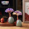 Arbre en cristal de quartz rose et d'améthyste - Décoration de guérison Reiki