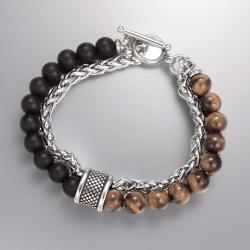 Bracelet chapelet œil de tigre | Acier inoxydable, protection et style