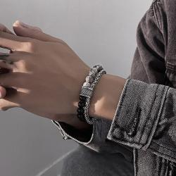 Bracelet chapelet œil de tigre | Acier inoxydable, protection et style