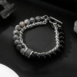 Bracelet chapelet œil de tigre | Acier inoxydable, protection et style