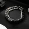 Bracelet chapelet œil de tigre | Acier inoxydable, protection et style