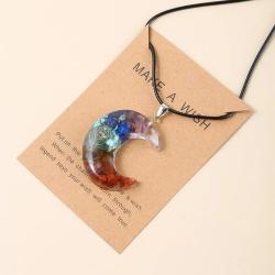 Ciondolo Orgone dei Sette Chakra | Collana di guarigione Reiki per uomini e donne