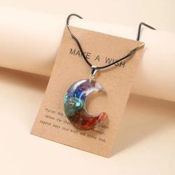 Ciondolo Orgone dei Sette Chakra | Collana di guarigione Reiki per uomini e donne
