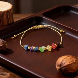 Bracelet bohème en grenat et citrine | Bijou de printemps