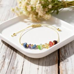 Bracelet bohème en grenat et citrine | Bijou de printemps