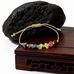 Bracelet bohème en grenat et citrine | Bijou de printemps