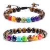 Bracelet Chakra en Pierre de Lave : Guérison et Équilibre pour Femmes et Hommes