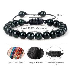 Bracelets énergétiques en pierre naturelle pour hommes et femmes - Agate et onyx