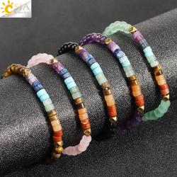 Bracelet des 7 Chakras en Pierres | Améthyste et Quartz Guérisseurs pour Femmes