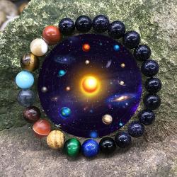 Bracelet Univers en Pierre Naturelle - Énergie Yoga et Chakra