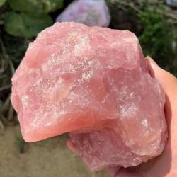 Raw Rose Quartz Crystal Stone - Natural Healing & Chakra Balance