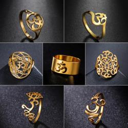 Bague Chakra OM | Acier inoxydable | Cadeau de méditation et de spiritualité