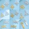 Breloques nœud de sorcière vintage | Ensemble de pendentifs en acier inoxydable (5 pièces)