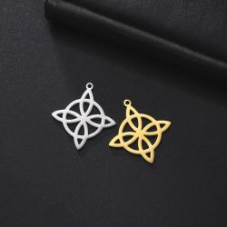Breloques nœud de sorcière vintage | Ensemble de pendentifs en acier inoxydable (5 pièces)