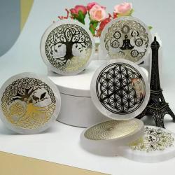 Plaques de sélénite pour recharger les chakras, pour la méditation et la guérison