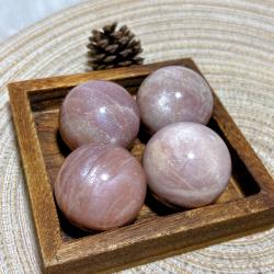 Sphères de pierre de soleil et de pierre de lune en cristal naturel : Décoration de guérison Reiki