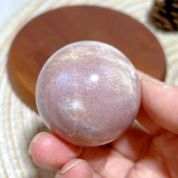 Sphères de pierre de soleil et de pierre de lune en cristal naturel : Décoration de guérison Reiki