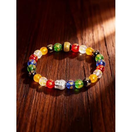 Bracelet Mandala Cristal : Énergie du Mantra du Sutra du Cœur