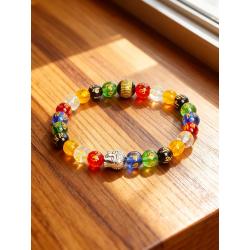Bracelet Mandala Cristal : Énergie du Mantra du Sutra du Cœur