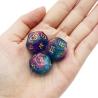 Astroloji Zar Seti - Kehanet İçin 3 Parça İnci Desenli D8 D12 Zarlar