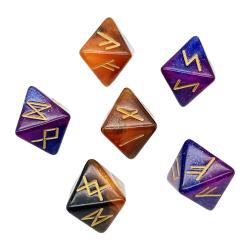 Astroloji Zar Seti - Kehanet İçin 3 Parça İnci Desenli D8 D12 Zarlar