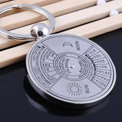 Eşsiz Sürekli Takvim Anahtarlık - Güneş ve Ay Astroloji Takısı