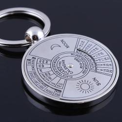 Eşsiz Sürekli Takvim Anahtarlık - Güneş ve Ay Astroloji Takısı